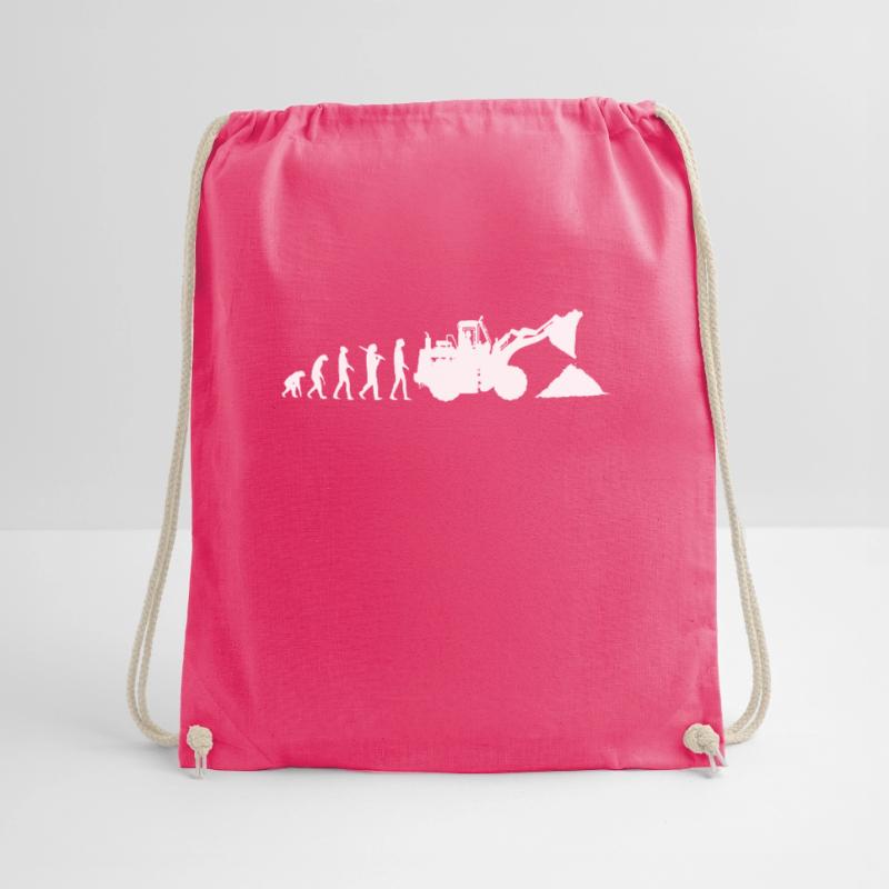 Evolution Wheel loader construction worker construction site Drawstring Bag