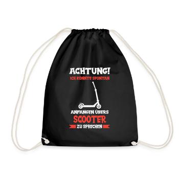 Scooter Stunt Scooter Tretroller Roller E-Scooter - Turnbeutel - Schwarz - Vorne
