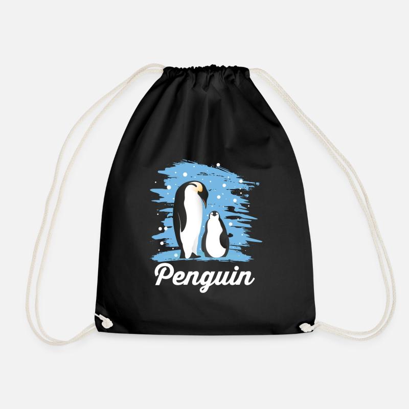 Pinguin - Turnbeutel - Schwarz