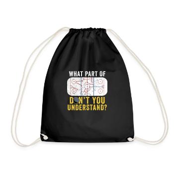 Was Teil von nicht Sie verstehen lustige Hockey Mom - Turnbeutel - Schwarz - Vorne