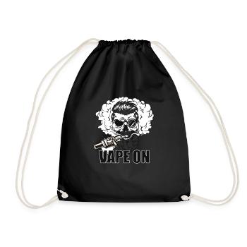 Vaper Steamer Skull Gift For Steaming - Drawstring Bag - black - Front
