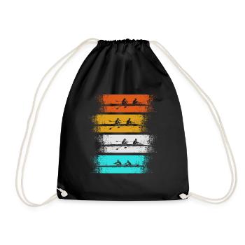 Rower Eighth Rowing Boat Vintage Rowing - Drawstring Bag - black - Front