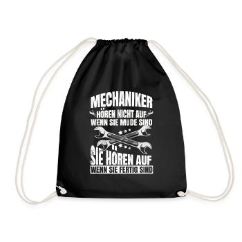 Mechaniker - Turnbeutel - Schwarz - Vorne