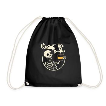 Skeleton Vintage Picture With Smiling Skull - Sac de sport léger - noir - Devant