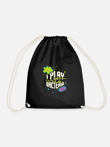 I Play With Bacteria Funny Biology Teacher - Turnbeutel - Schwarz