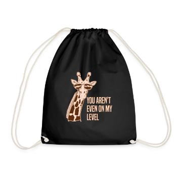 Drôle girafe animaux amoureux Safari plus haut - Sac de sport léger - noir - Devant