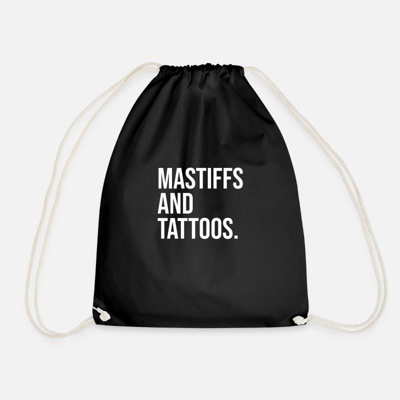 Mastiffs und Tattoos - Mastiff Hund - Turnbeutel - Schwarz