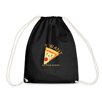 Je veux pizza pas votre opinion - Sac de sport léger - noir - Devant