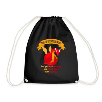 Funny saying for dragon lovers - Drawstring Bag - black - Front