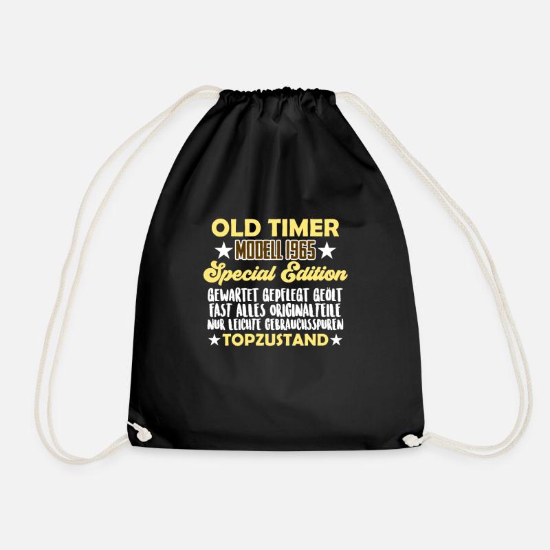 55 Geburtstag Mann Frau Geschenk Oldtimer Jahrgang - Turnbeutel - Schwarz