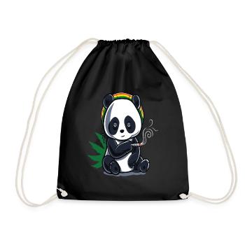 Cannabis Hemp THC 420 - Drawstring Bag - black - Front
