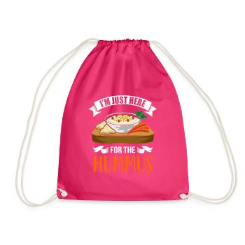 Je suis Juste Ici Pour Le Houmique Drôle Houmous - Sac de sport léger - fuchsia - Devant