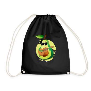 Avocado - Turnbeutel - Schwarz - Vorne