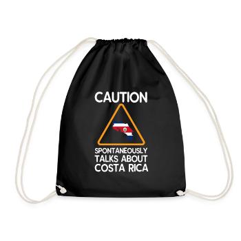 Costa Rica - Drawstring Bag - black - Front