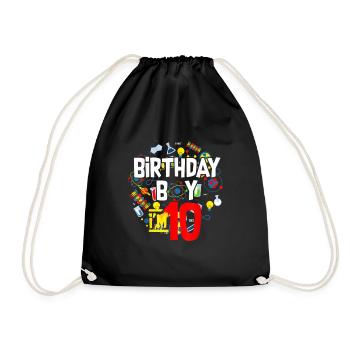 10e anniversaire Happy Birthday Gamer Gamer Jeu - Sac de sport léger - noir - Devant