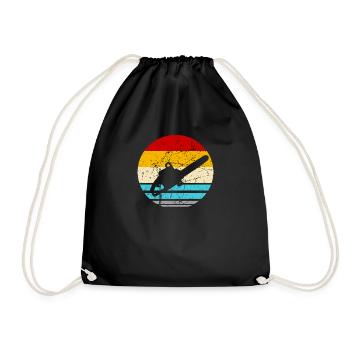 Bûcheron forestier forestier bois tronçonneuse tronçonneuse - Sac de sport léger - noir - Devant