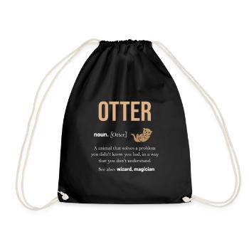 Loutres - Sac de sport léger - noir - Devant