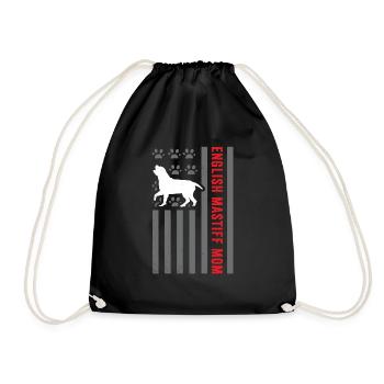 English Mastiff Mom T Shirt Retro English Mastiff - Drawstring Bag - black - Front