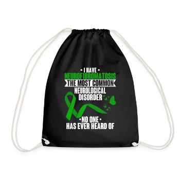 Neurofibromatosis Sensitization Green Chromosome - Drawstring Bag - black - Front