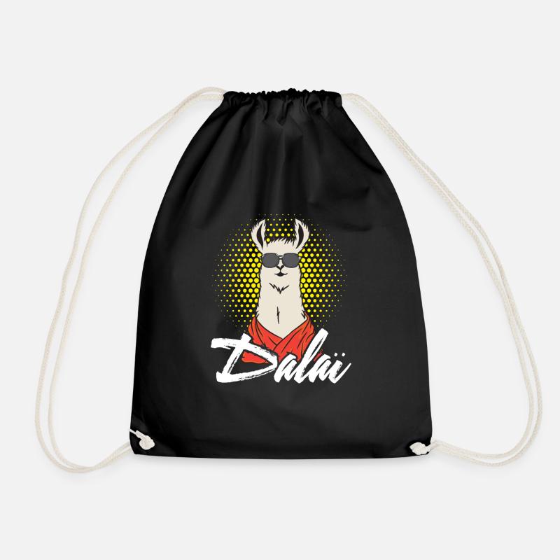 Dalai Lama - Drawstring Bag - black