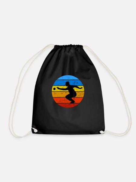 Boule Petanque Boccia Boule Player Boules Ball - Drawstring Bag - black