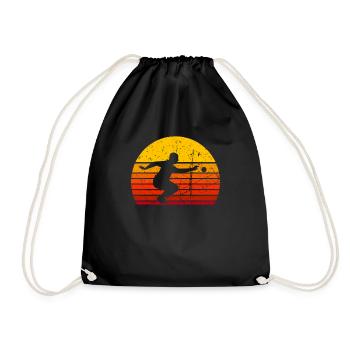 Boule Petanque Boccia Boule Player Boules Ball - Drawstring Bag - black - Front