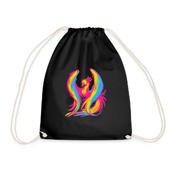 Pansexual Pride Funny Design Colors by PANSEXUAL - Drawstring Bag - black - Front