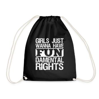 Girls Just Wanna Have Fundamental Rights Feminism - Sac de sport léger - noir - Devant