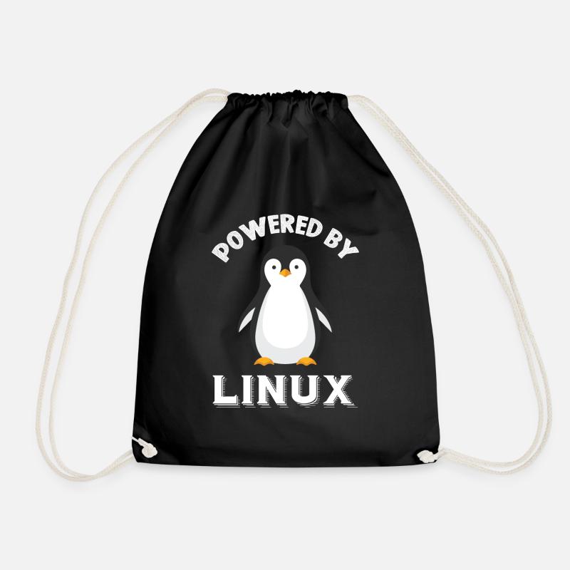 Unterstützt von Linux - Turnbeutel - Schwarz