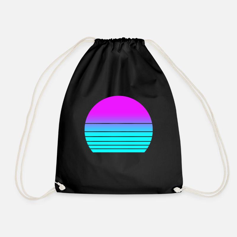 Sunset - Drawstring Bag - black