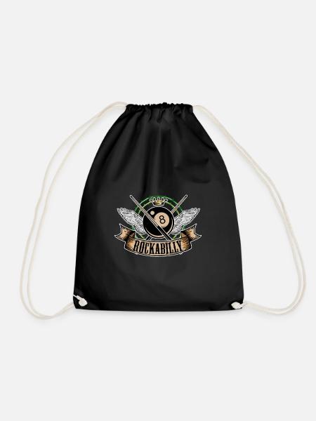 Rock n Roll Pool Billard 8 Rockabilly - Turnbeutel - Schwarz