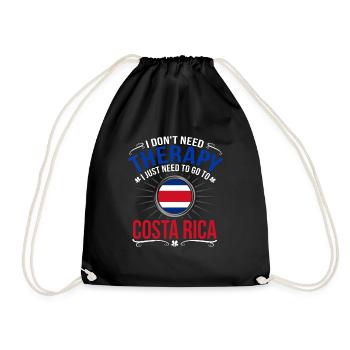 Costa Rica - Drawstring Bag - black - Front