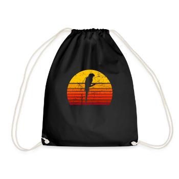 Parrot Bird Pet Parrotbird Bird Lover - Drawstring Bag - black - Front