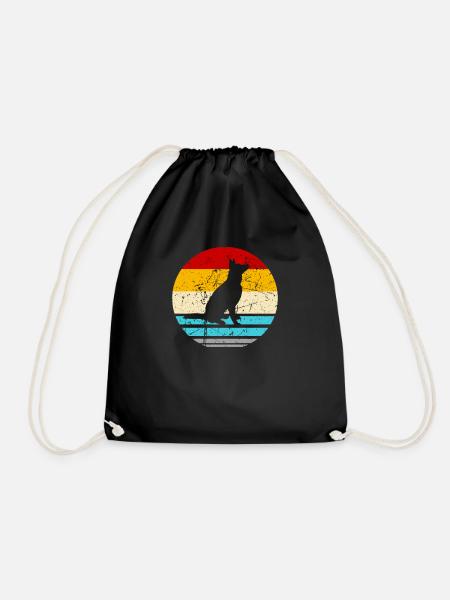 German Shepherd Dog Lover Shepherd - Drawstring Bag - black