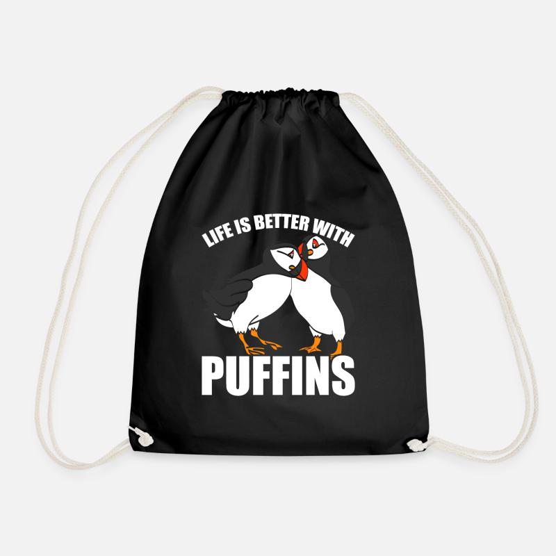 Puffin Papageientaucher Geschenk Vogel - Turnbeutel - Schwarz