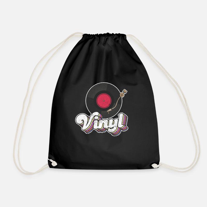 Vinyl Record Turntable Player Lover Cute - Turnbeutel - Schwarz