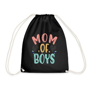 Mom of boys - Turnbeutel - Schwarz - Vorne