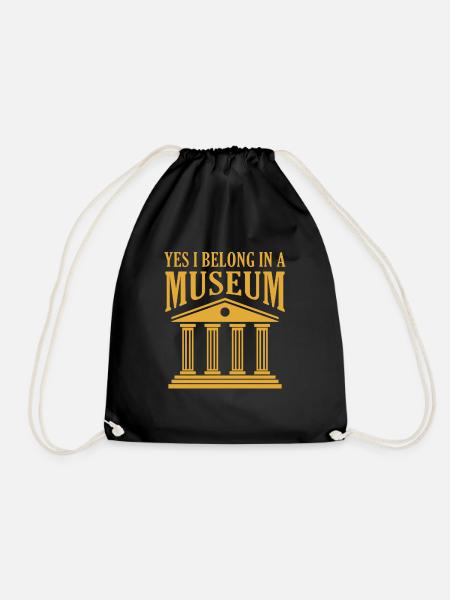 Yes, I belong to the Museum International Museum - Drawstring Bag - black