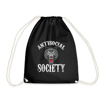 Antisocial society - Drawstring Bag - black - Front