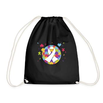 Autisme Autiste Asberger Autisme Awareness Puzzle - Sac de sport léger - noir - Devant