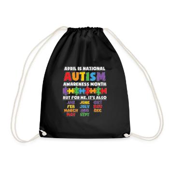 Autisme Autiste Asberger Autisme Awareness Puzzle - Sac de sport léger - noir - Devant