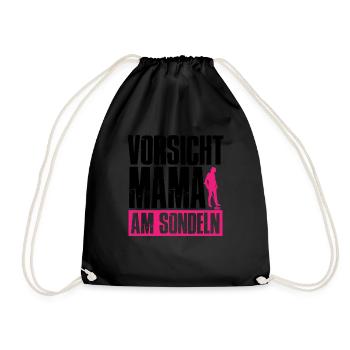 Attention Maman Au Sondeln Drôle de Mère Sondel - Sac de sport léger - noir - Devant