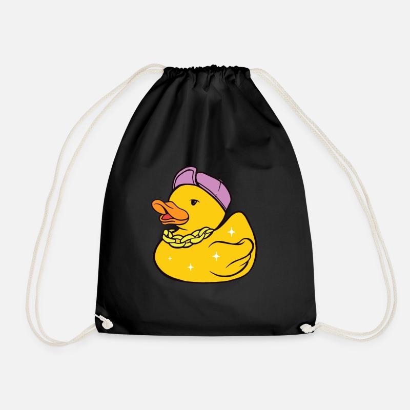 Gangster Badeente, kleiner Bandit, cooler Räuber. - Turnbeutel - Schwarz