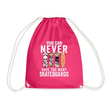 Skateboardfahrer Skater Skateboarder Skateboards - Turnbeutel - Fuchsia - Vorne