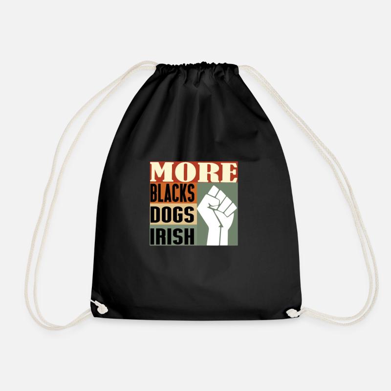 Plus de Noirs Plus de chiens Plus irlandais - Sac de sport léger - noir