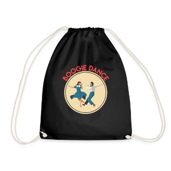Boogie Woogie Dancer Dancing Paartanz Vintage - Turnbeutel - Schwarz - Vorne