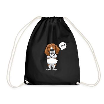 Sturer Beagle Dog Funny - Drawstring Bag - black - Front