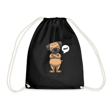 Stupide border terrier chien drôle - Sac de sport léger - noir - Devant