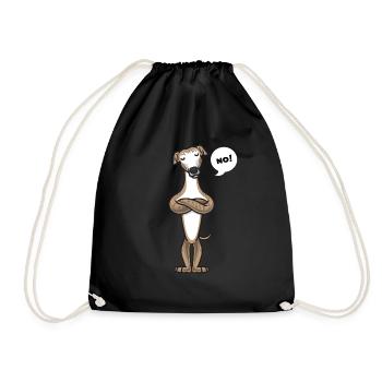 Stur Galgo Español chien drôle - Sac de sport léger - noir - Devant