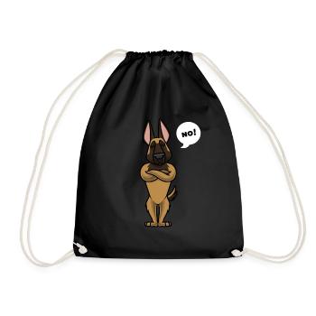 Sturer Malinois Dog Belgian Shepherd - Drawstring Bag - black - Front